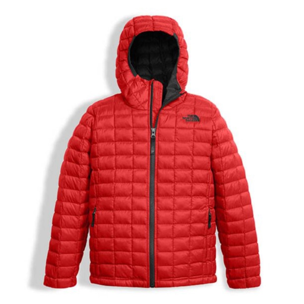 North Face Orange Blue Thermoball Hooded Puffer Jacket size L